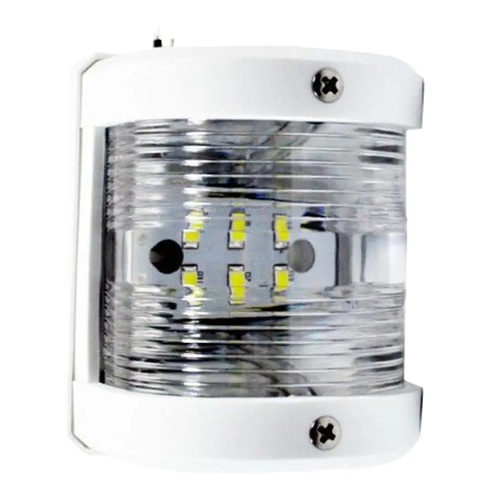 White ABS Stern Navigation LED Light Waterproof Signal 12V Lamp for Flush Mounted Boat Navigation Lights