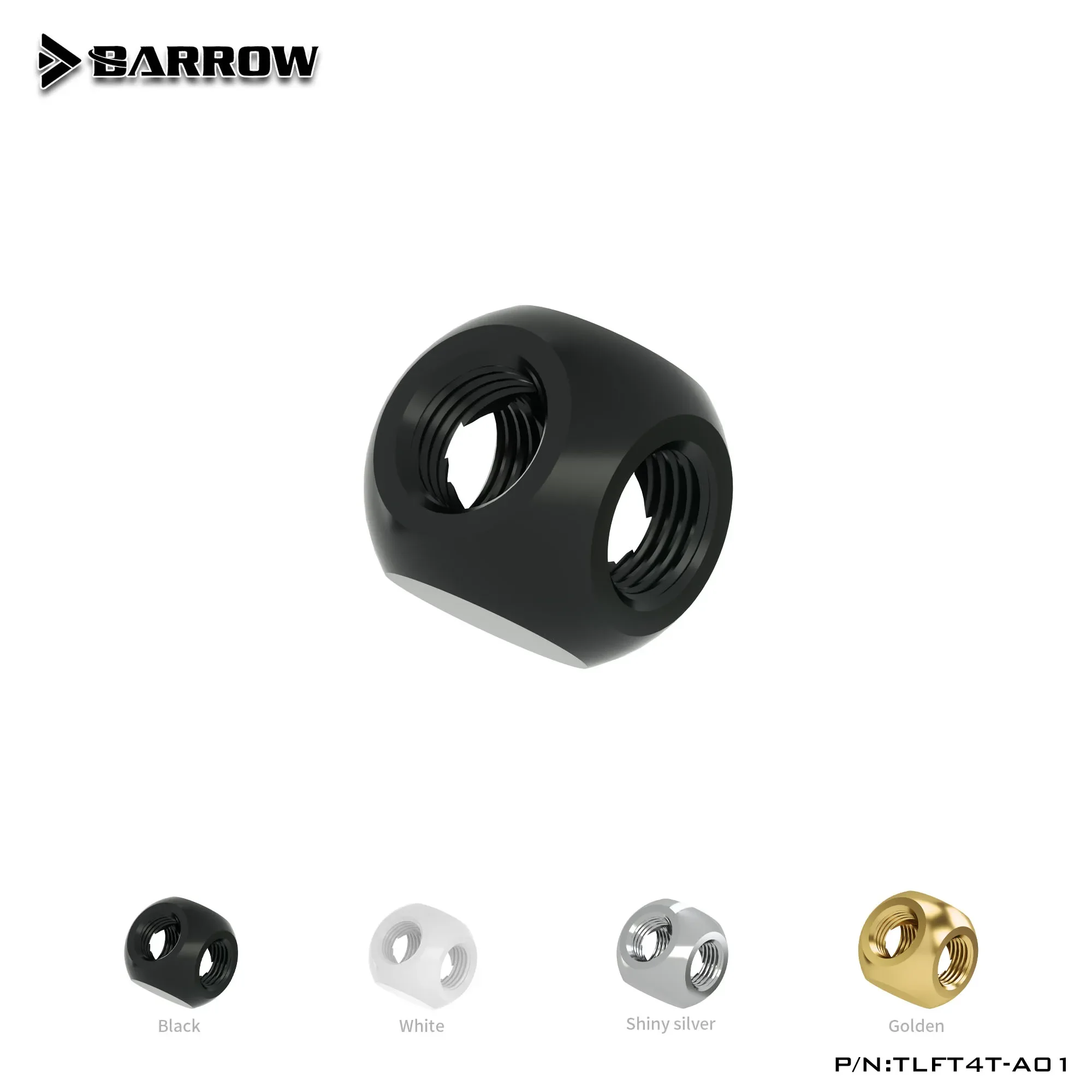 Barrow Tee Triple 3 Way Splliter Fittings Cubic Three Links Adaptors, Water Cooling Accessories, 3 Colors, TLFT3T-A01