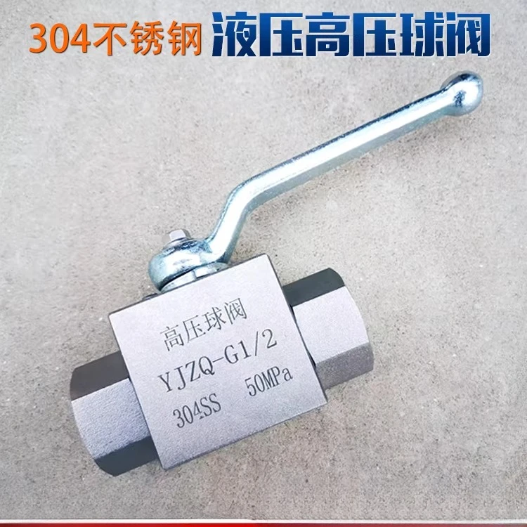 304 stainless steel high pressure ball valve 50mpa hydraulic manual globe oil water gas switch inner wire thread