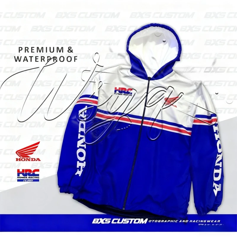 

Honda Classic Style Zipper Hoodie Street Trendy Scissors Personalized Printed Off Road Motorcycle Warm Hoodie Coat