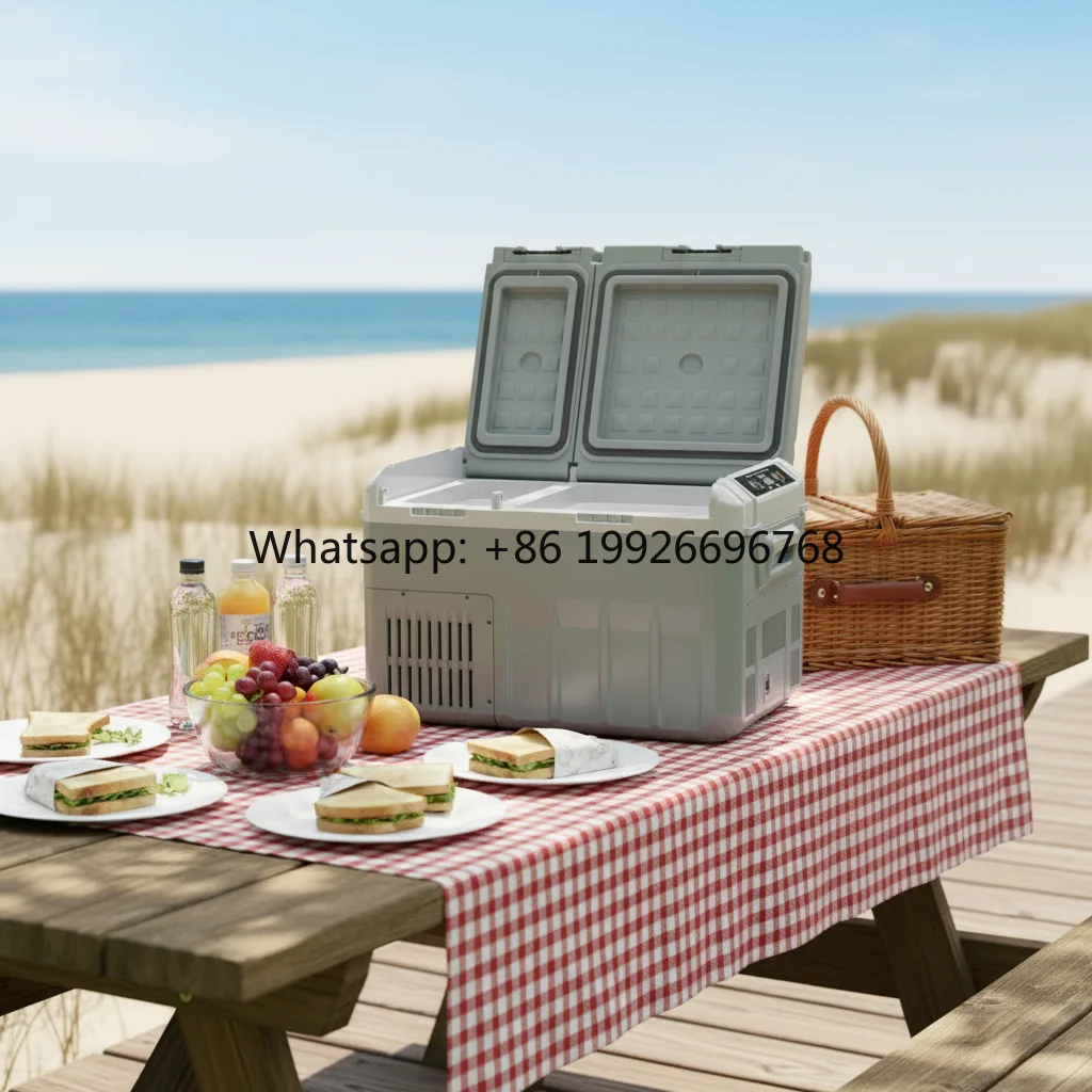 

Good Price Car Fridge 12V 24V Automotive Refrigerator 25L Truck Freezer With Portable Hidden Handle