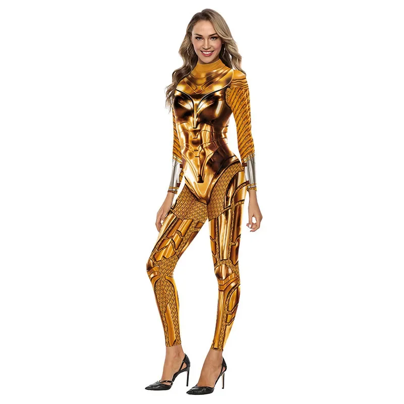 The Wonder is Magic Woman Movie Patten 3D-Druck Sexy Bodys Superheld Langarm Halloween Party Cosplay Kostüm