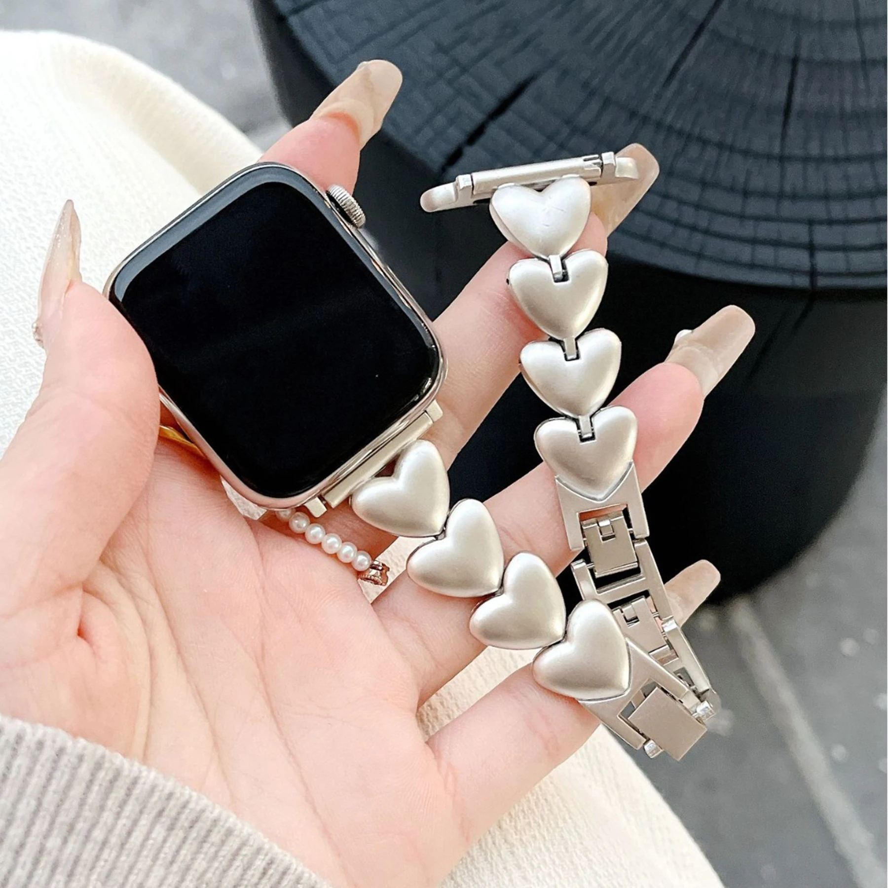 

Women Metal Strap for Apple Watch Band 10 9 8 Ultra 42mm 46mm 41mm 45mm 44mm 40mm Women Lady Slim Belt iWatch 7 SE 6 5 Bracelet