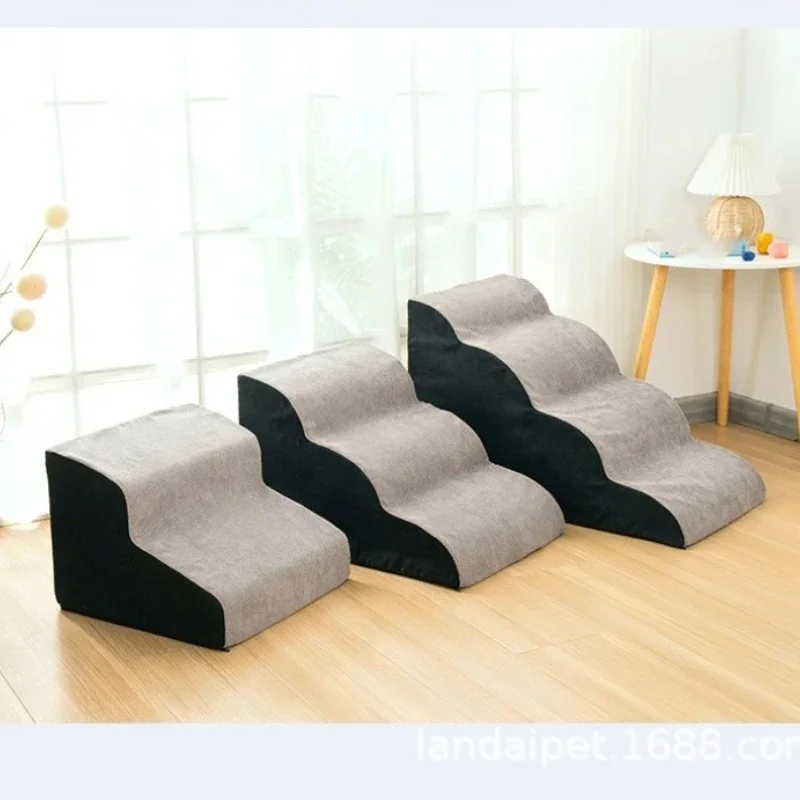 

ANGDUO 2025 Dog Stairs Wave Pet Stairs Dog Climbing Ramp Household Pet Multi Step Climbing Stairs Mascotas Perros Accesorios