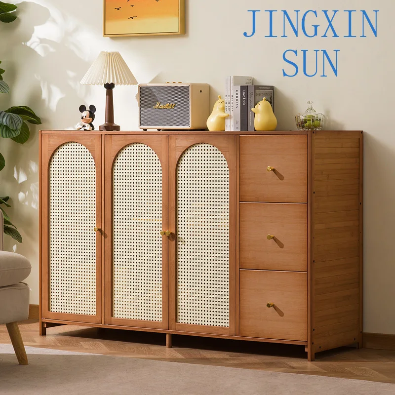 Bookcase Floor-to-ceiling shelf Living room Household wall side cabinet Dou cabinet
