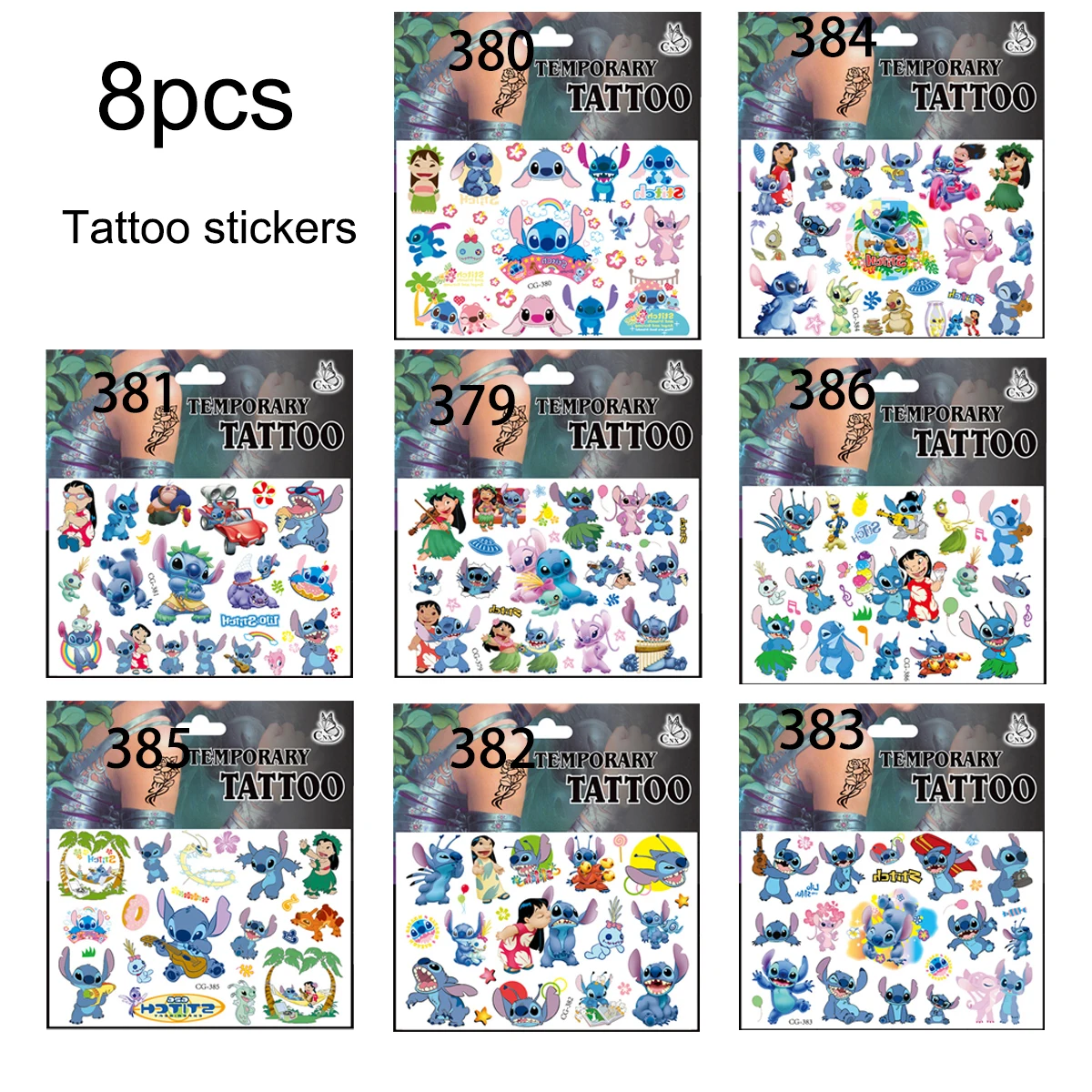 Lilo 스티치 파티는 핑크 엔젤 Goody Bag Pinata 필러를 선호합니다 어린이 생일 기념품 장식 파티 선물 용품 Sticke