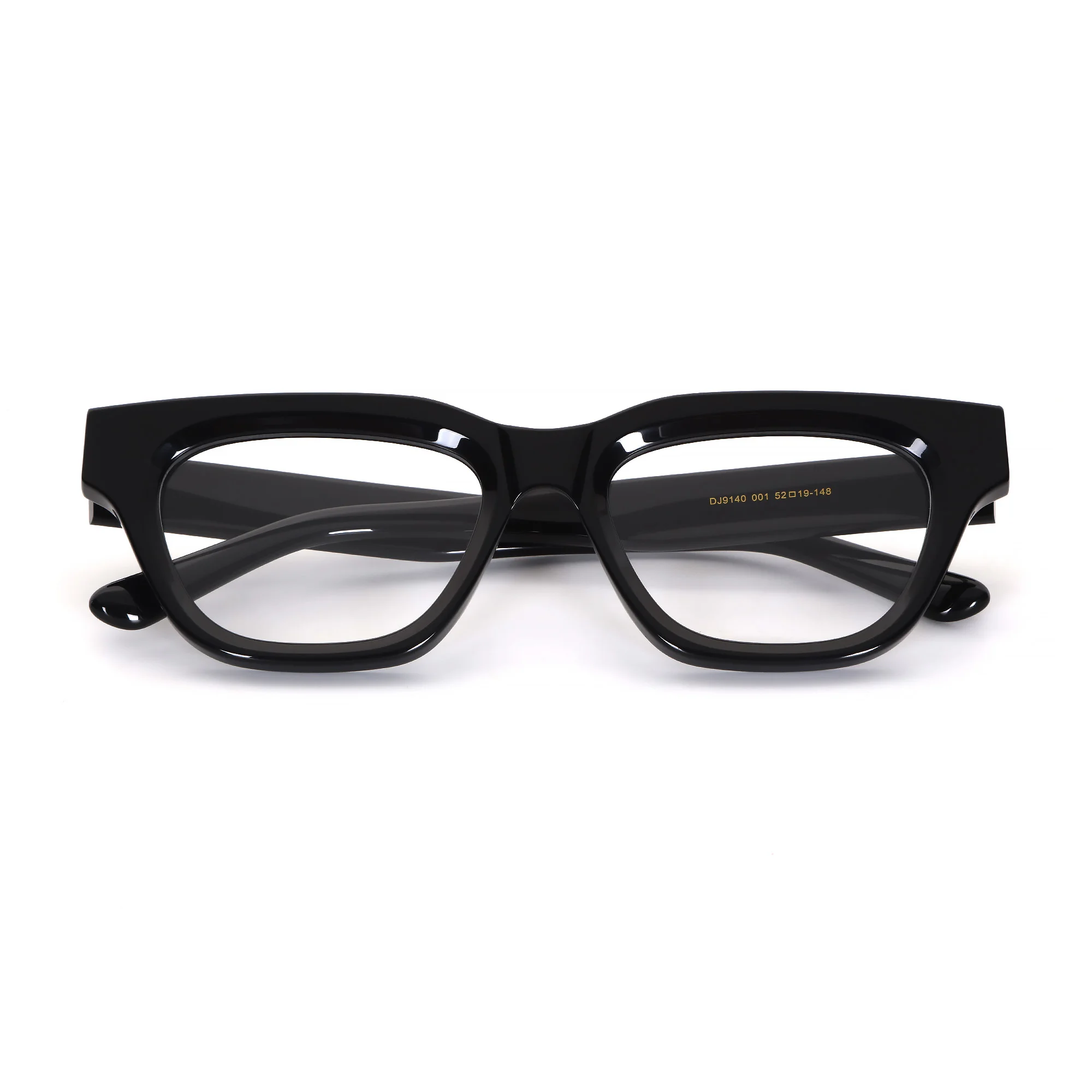 빈티지 패션 여성용 고급 광학 안경 직사각형 남성용 고품질 아세테이트 프레임 투명 렌즈 장식 안경