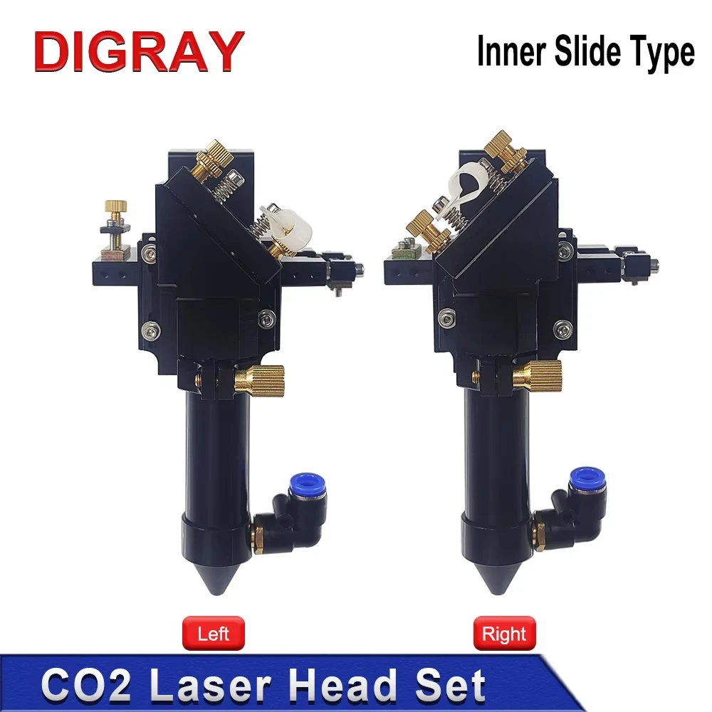 DIGRAY Inner Slide Co2 Laser Head With Air Nozzle For Inner Guide Laser Cutting Engraving Machine Spare Parts.