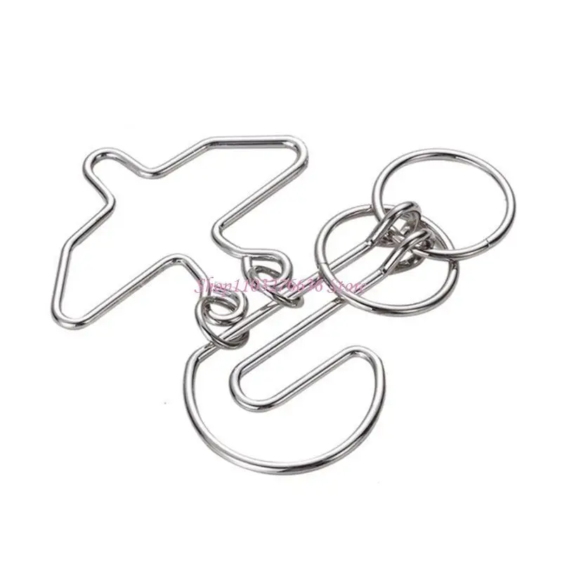 R6FD Children Teaser 3D Metal Chain Link Puzzle Rings Boys Girls Party Supplies