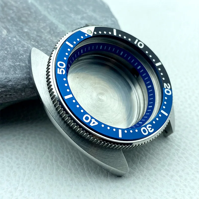 男性用アワビタートルケース、ウォッチストラップフィット、日本のムーブメント、ダイビングケース、クラウン3.0、mod 6105、6309、22mm、nh34、nh35、nh36、7s26