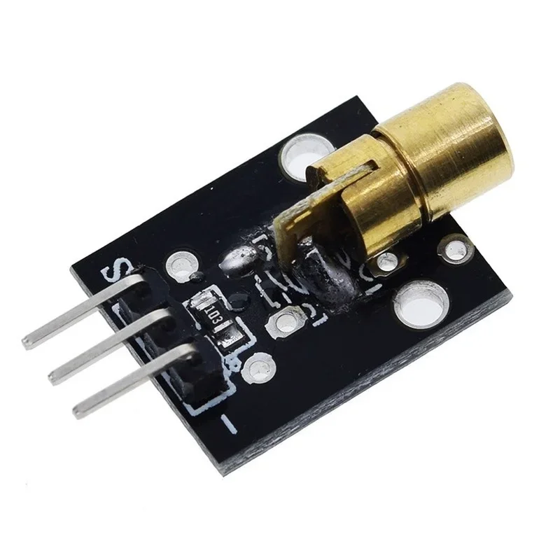 KY-008 650nm Módulo sensor a laser 6mm 5V 5mW Cabeça de cobre vermelha do diodo do ponto do laser para Arduino