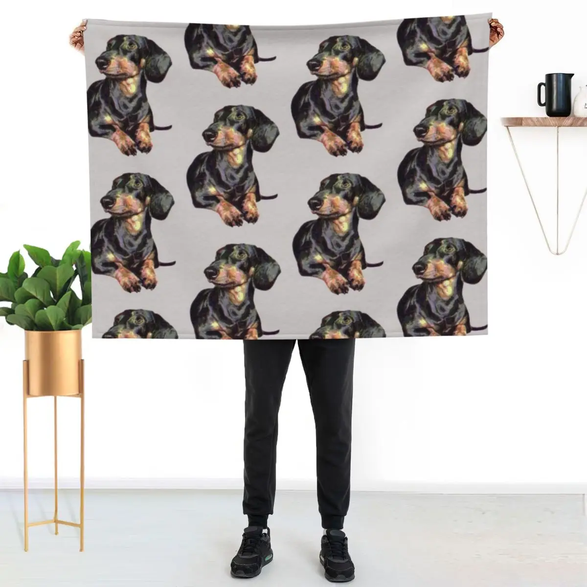 ONLY DACHSHUND. Throw Blanket Designers Hair heavy to sleep Vintage valentine gift ideas Plaid Blankets