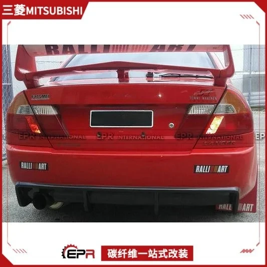 

Подходит для Mitsubishi Evolution 4 5 6, модифицированные детали, задний бампер из EP-волокна, задняя планка, большая окружающая модификация