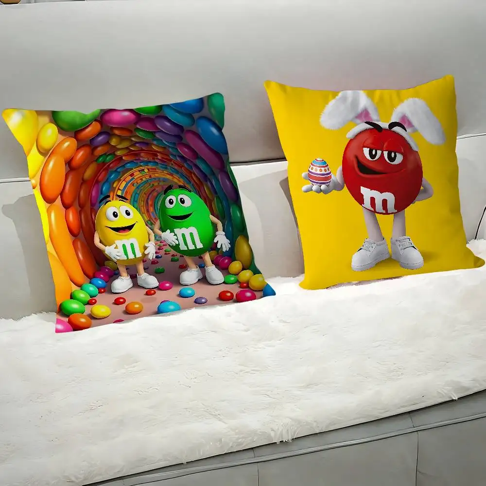 غطاء وسادة بتصميم كرتوني M-M وM-Ms غطاء وسادة ديكور للعطلات