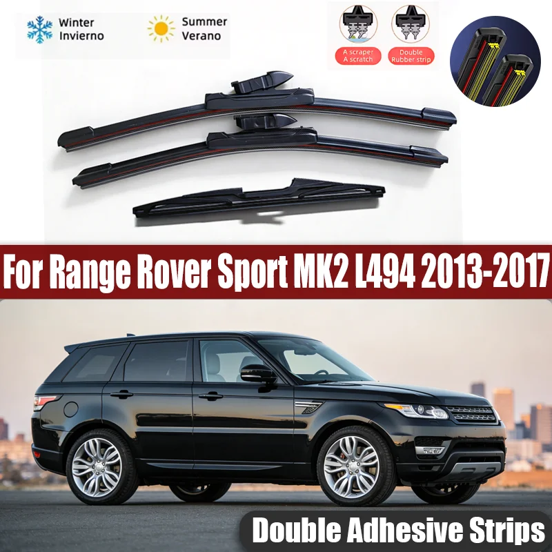 For Range Rover Sport MK2 L494 2013-2017 2014 Wiper Front & Rear Wiper Blades Windshield Windscreen Window Brushes 24