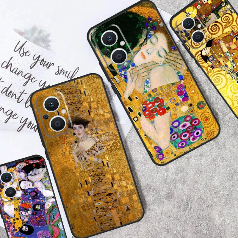 Starry Night Klimt Kiss Case For OPPO Reno 10 Pro 4Z 5Z 4 5 6 7 8 Lite 8T OPPO Find X5 X6 Pro X3 X2 Neo Lite Cover