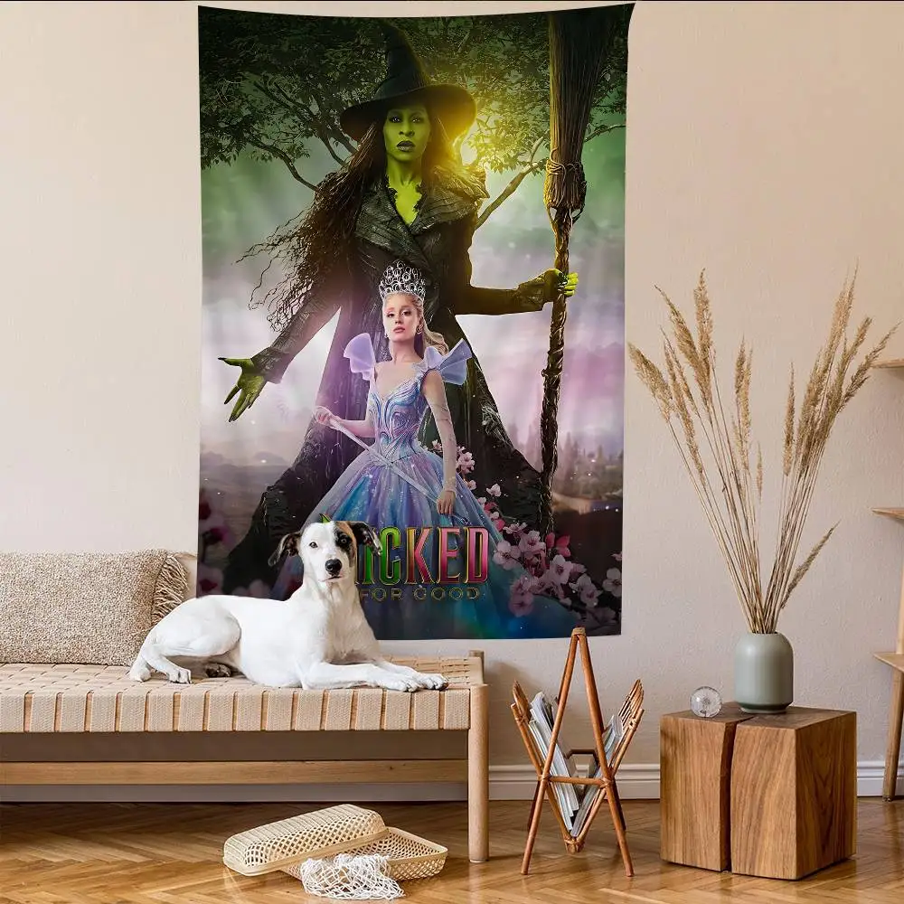 Wicked Movie Canvas Wall Art Print Printed Large Wall Tapestry Art Science Fiction Room Home Decor Decor Blanket