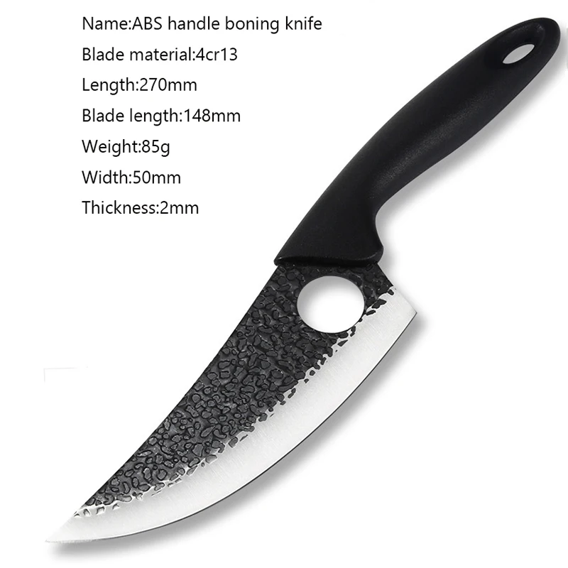 Stainless Steel Boning Knife ABS Handle Handmade Slaughter Kitchen Knife Cleaver Meat Fishing Outdoor Cooking Butcher Knife