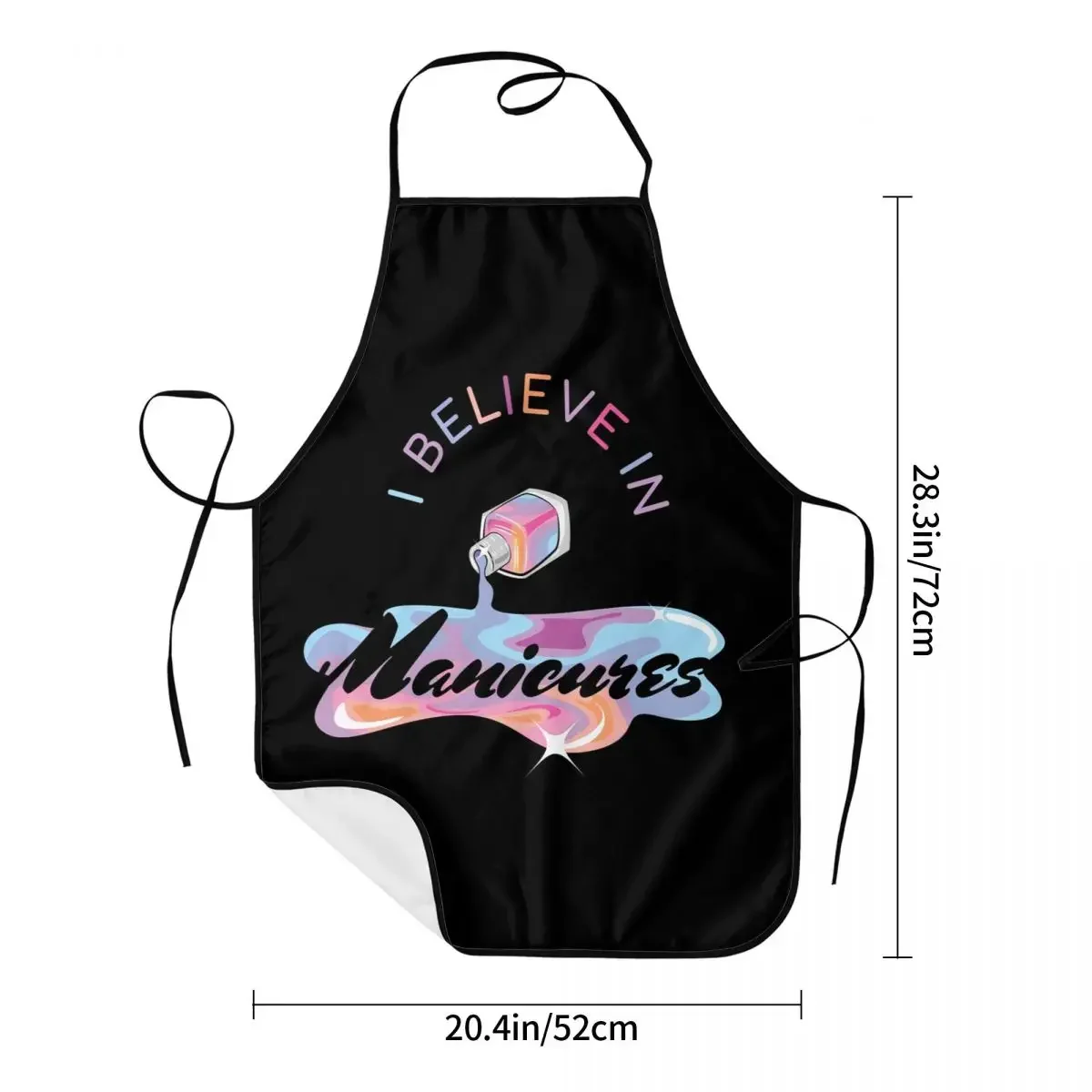 Believe In Manicures Nail Polish Apron Women Men Unisex Bib Nail Artists Kitchen Cooking Tablier Cuisine Chef Baking