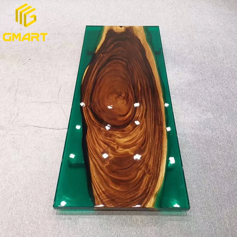 custom.Gmart Supplier Living Room Furniture 3:1 Art Marine Ab Glue Soccer Bar Top Resin Epoxy Table Wood Table Making
