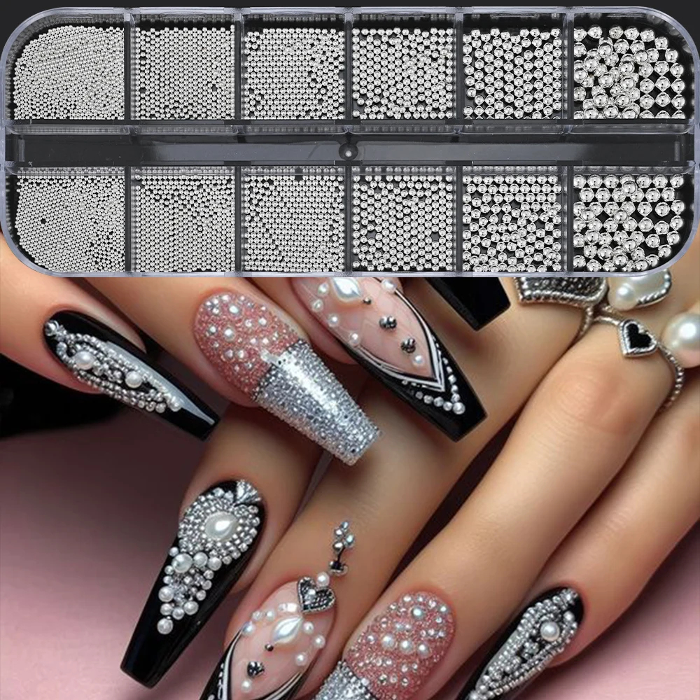 12Grids Gemengde Mini Kerst Edelstenen Nagel Charmes 2mm Luxe Kristal Nagel Glitter Strass Rood/Groen Plaksteen Kerst nagel Onderdelen