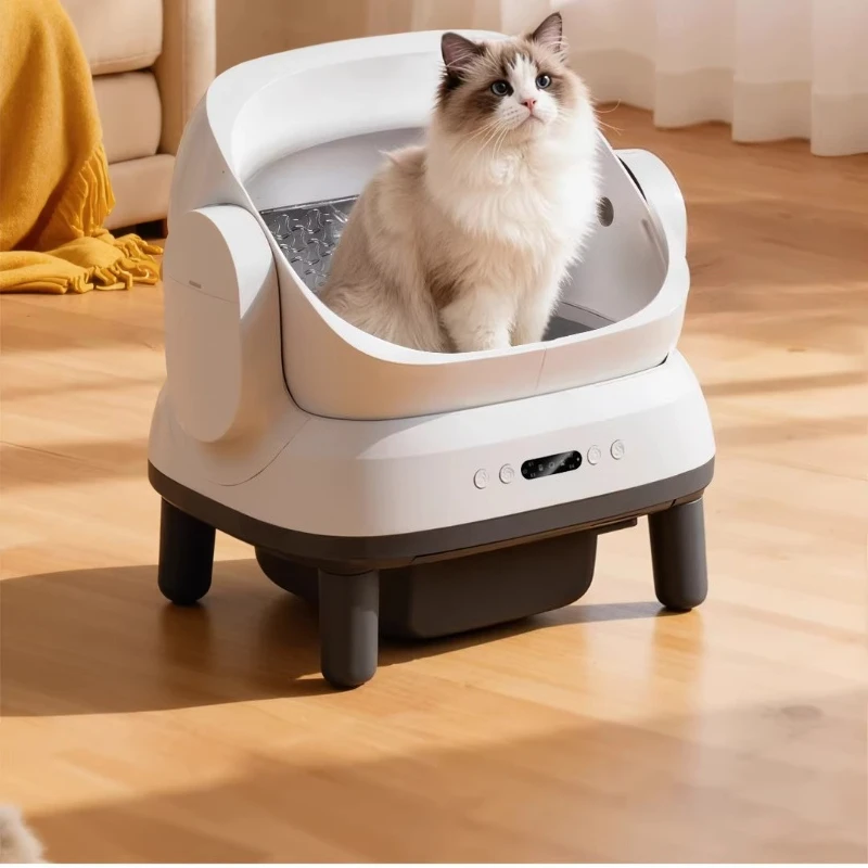 Automatic cat litter box Open large cat toilet Electric intelligent anti-splash deodorization Automatic cleaning