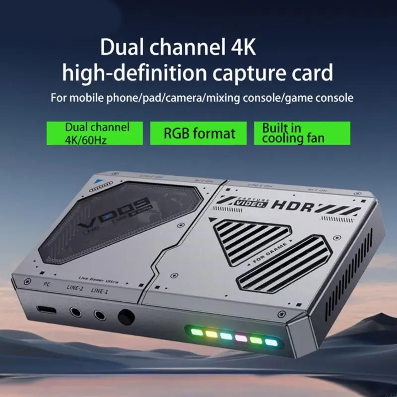 A3PD VD09 Double 4K60Hz Video Capture Card Inside Cooling Fan Enhances Multimedia Creation and Online Education Applications