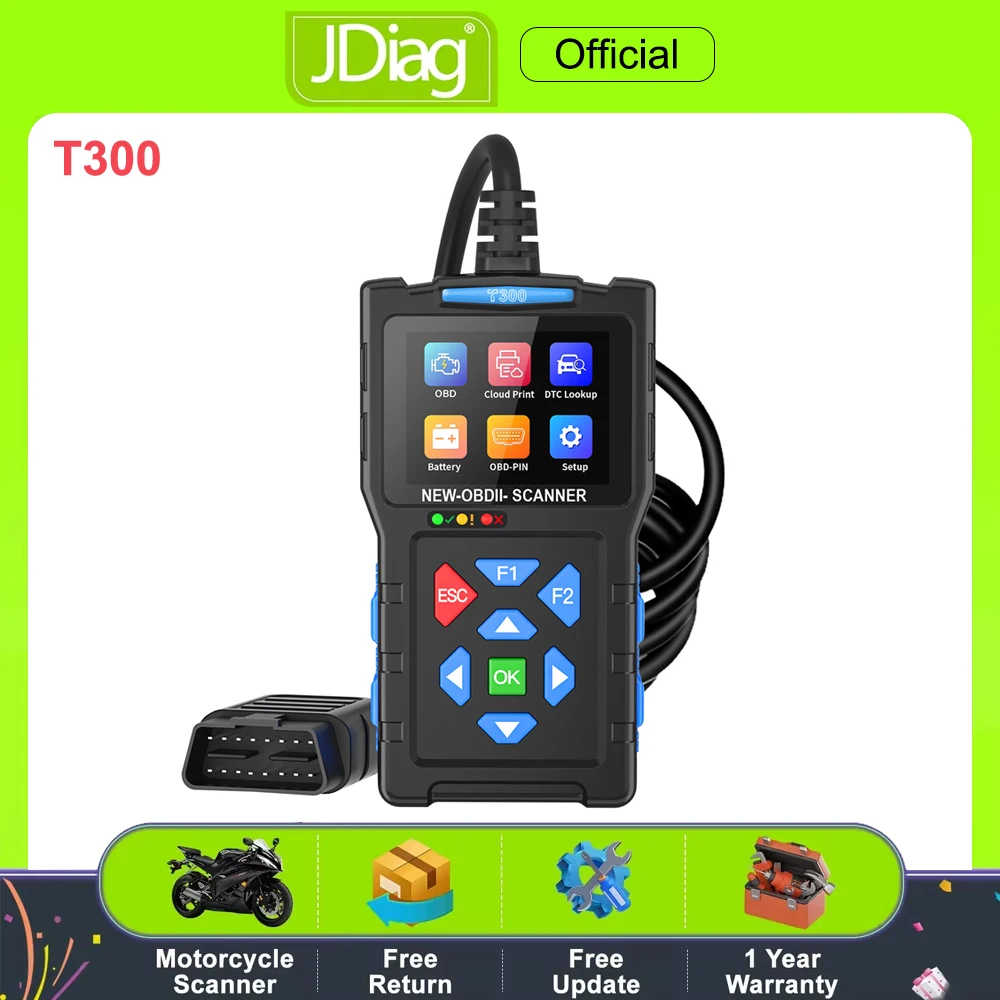 

2026 JDiag T300 Тестер автомобильного аккумулятора 12 В 24 В Автомобильный инструмент USB-интерфейс Система обнаружения автоматического анализатора аккумулятора Диагностика неисправностей аккумулятора