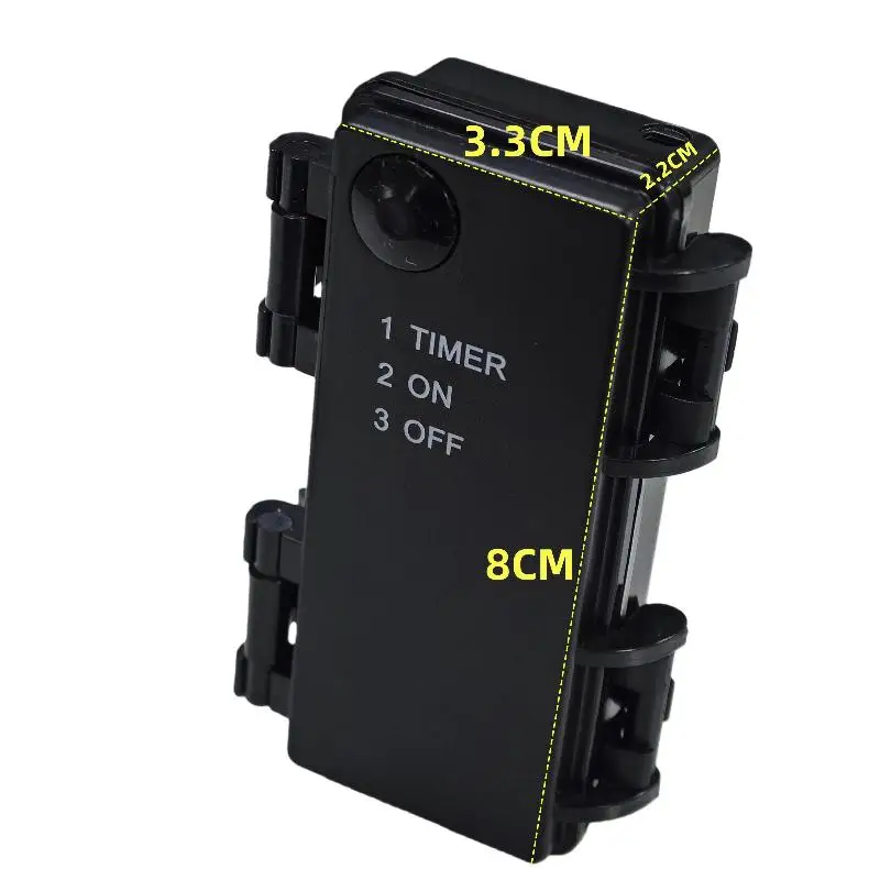 1 stuks 2 secties AA-batterijhouder 3V nr. 5 waterdichte en stofdichte batterijcartridge met timingfunctie