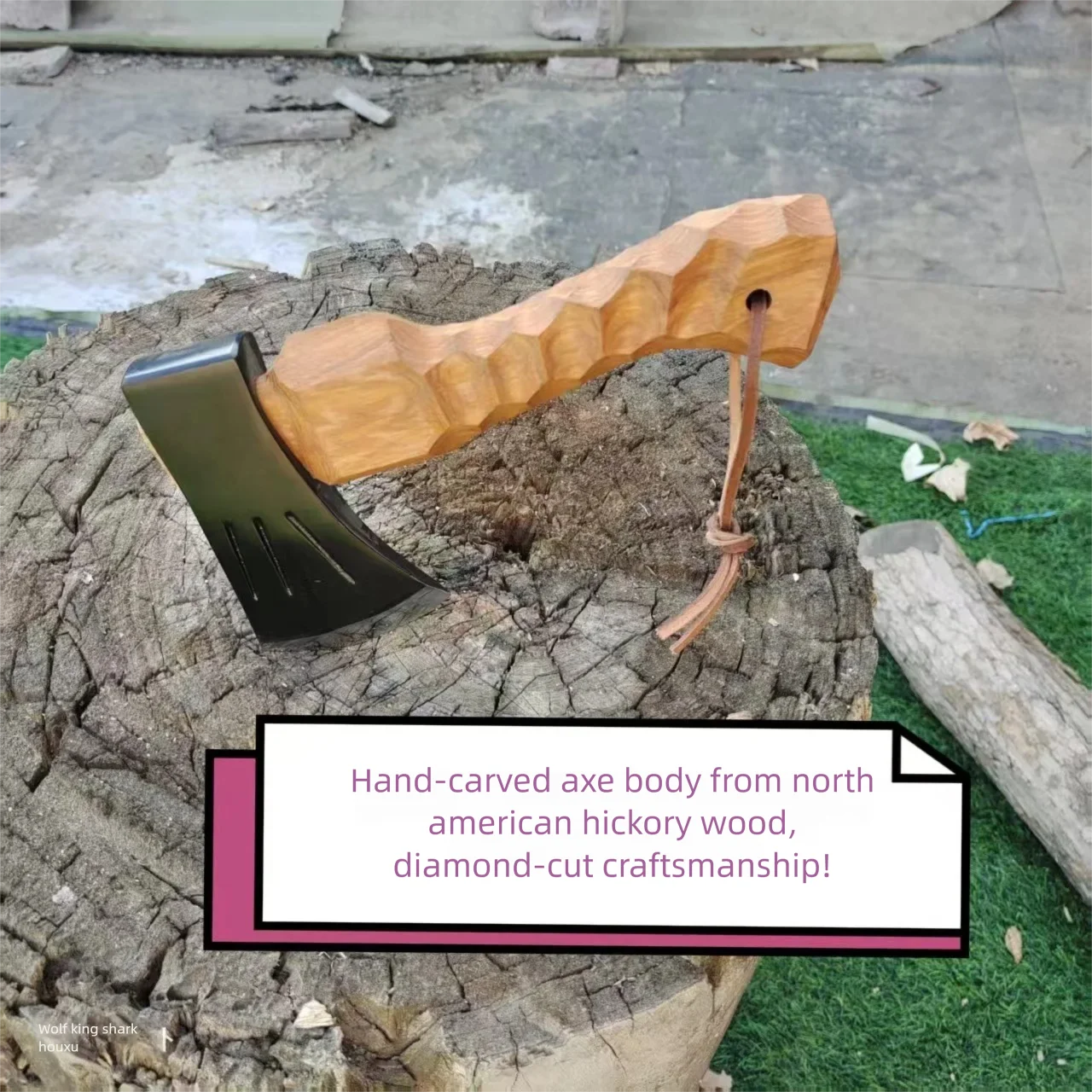 American Hickory Camping Axe Wholesale - Customizable BC Bushcraft Mini Hatchet Wood Splitter Survival Tool - view 3