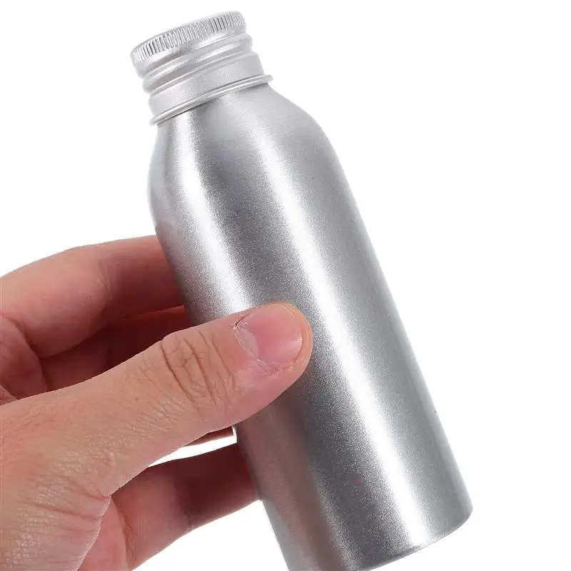 3pcs 100ml Aluminum Refillable Lotion Bottles Empty Essential Oil Bottle Screw Caps Sample Vials Travel Containers