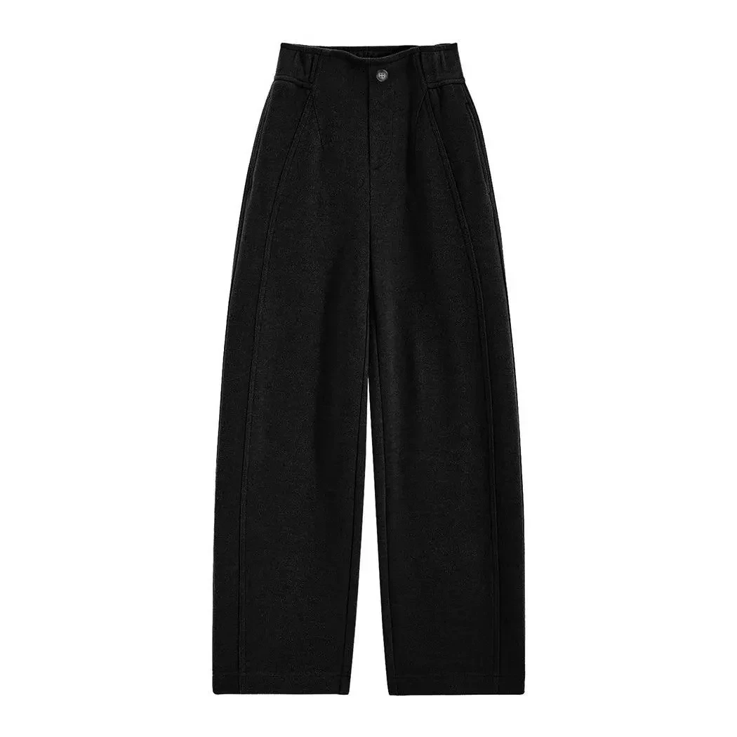 Women's Pants 2024 Autumn Winter New Thick Curved knife Pants Korean Fashion Solid Streetwear Women Pants  Harem Pants Womens