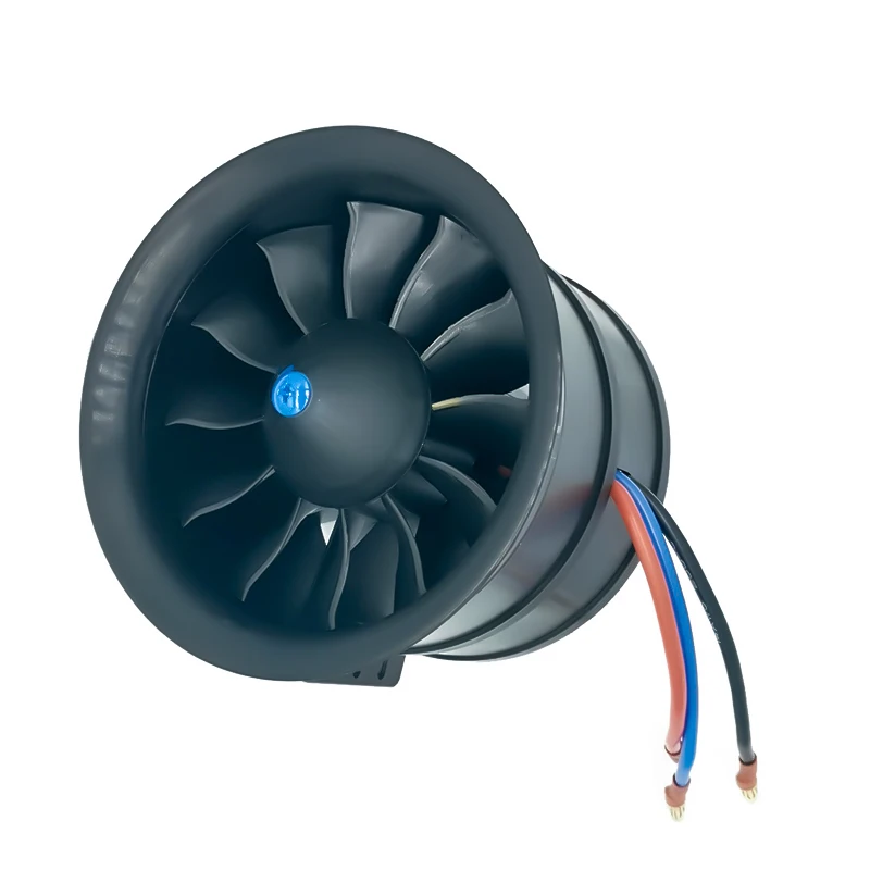 90mm EDF 12 Blades Ducted Fan with 1450KV RC Brushless Motor with 120A ESC 3-6S Electric Speed Controller for RC Jet Airplane