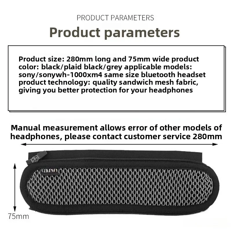 

Soft Sweat-Absorbent Headband Cover for Sony WH-1000XM4， Scratch-Resistant & Easy Installation