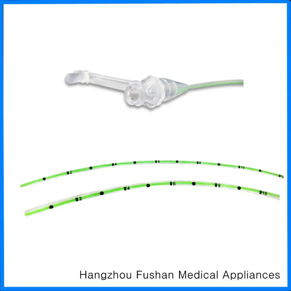 Disposable Transparent Medical Grade Silicone Nasal Feeding Catheter X-ray Visible EOS Disinfecting Type 5Fr-8Fr Sizes Class II
