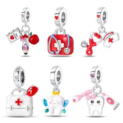 New Professional Series Medical Teacher Charms Fit Pandora Original Bracelets 100% 925 Silver Jewelry Making For Women Gift