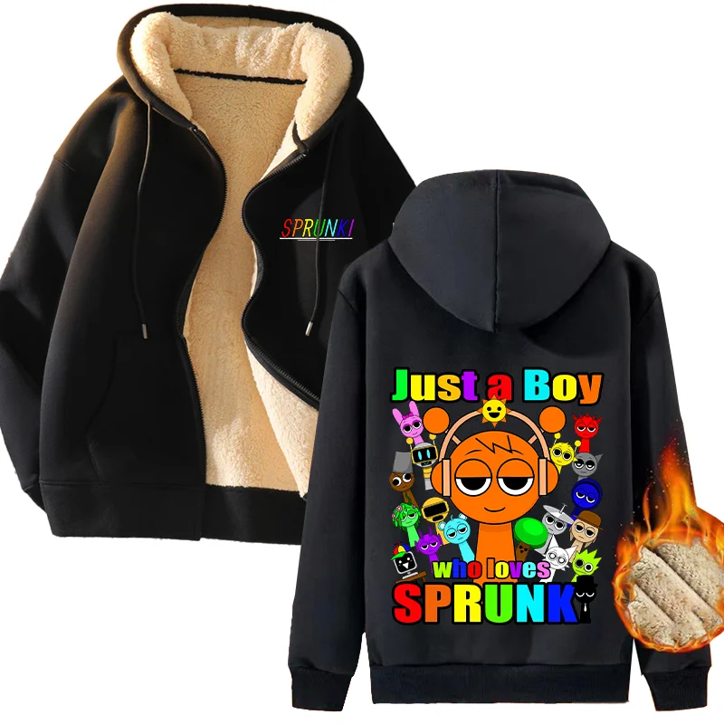 

Sprunki Hoodie Y2K Men Zip Up Casual Sports Long Sleeves Harajuku Sweatshirt Women Clothes Thickened Warm Jacket Streetwear Gift
