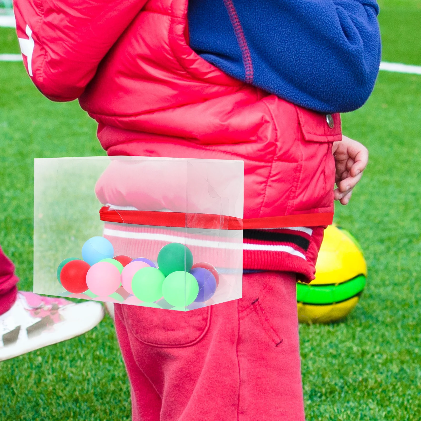 4 قطع من صندوق ألعاب الكرة المزخرفة، دعامة ممتعة للحفلات للأطفال والكبار، نشاط ربط الأسرة، معدات اللعب الداخلية والخارجية