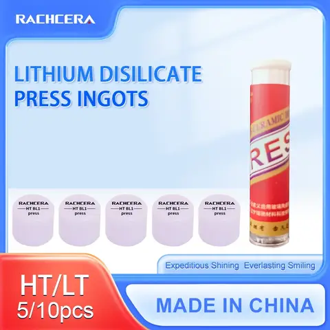 RPress 주괴 Rachcera 5/10 개/상자 치과 실험실 리튬 디실리케이트 프레스 용 리튬 디실리케이트 블록 HT/LT/MO 세라믹 Emax