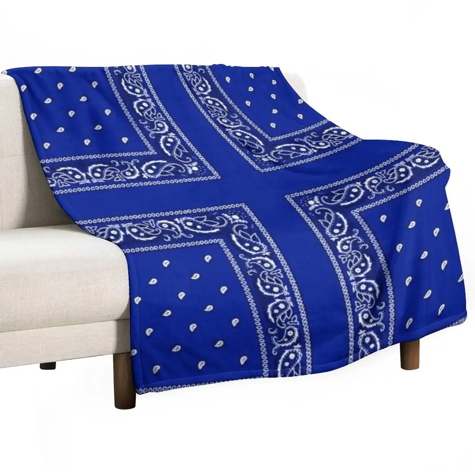 

Blue Bandana Throw Blanket blankets ands Stuffeds Blankets