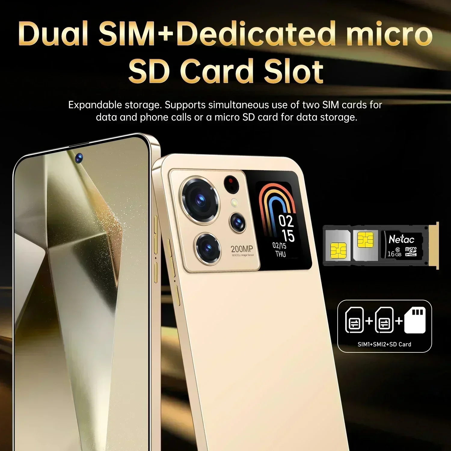 Cellphones S24 Ultra 7.3Inch 4G 5G Dual SIM Original Smartphone 6800mAh Cell Phone Android 13 Global Version Smart Mobile Phones