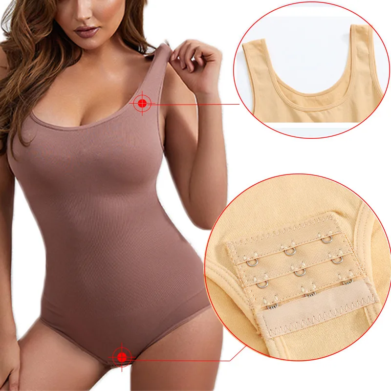 GUUDIA Women Waist Trainer Bodysuit Slim Full Body Shapewear Seamless Jumpsuits Tummy Control Tops Bodysuits for Going Out