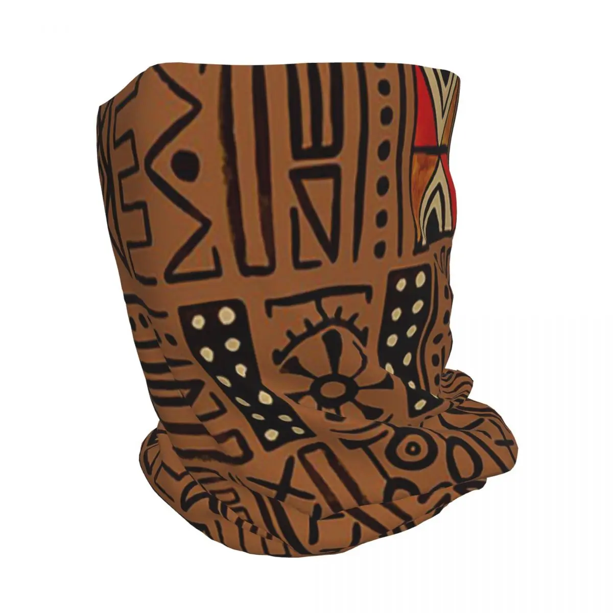 African Bogolan Africa Ethnic Tribal Art Bandana Neck Gaiter Mask Scarf Warm Headwear Beanies Hat for Men Women Adult Breathable