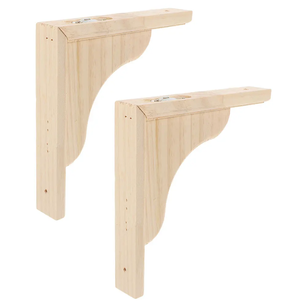 

Triangle Wooden Shelf Brackets Natural Solid Wood Wall Mount Support Rustic Shelf Brackets Wood Corbels Hardware For