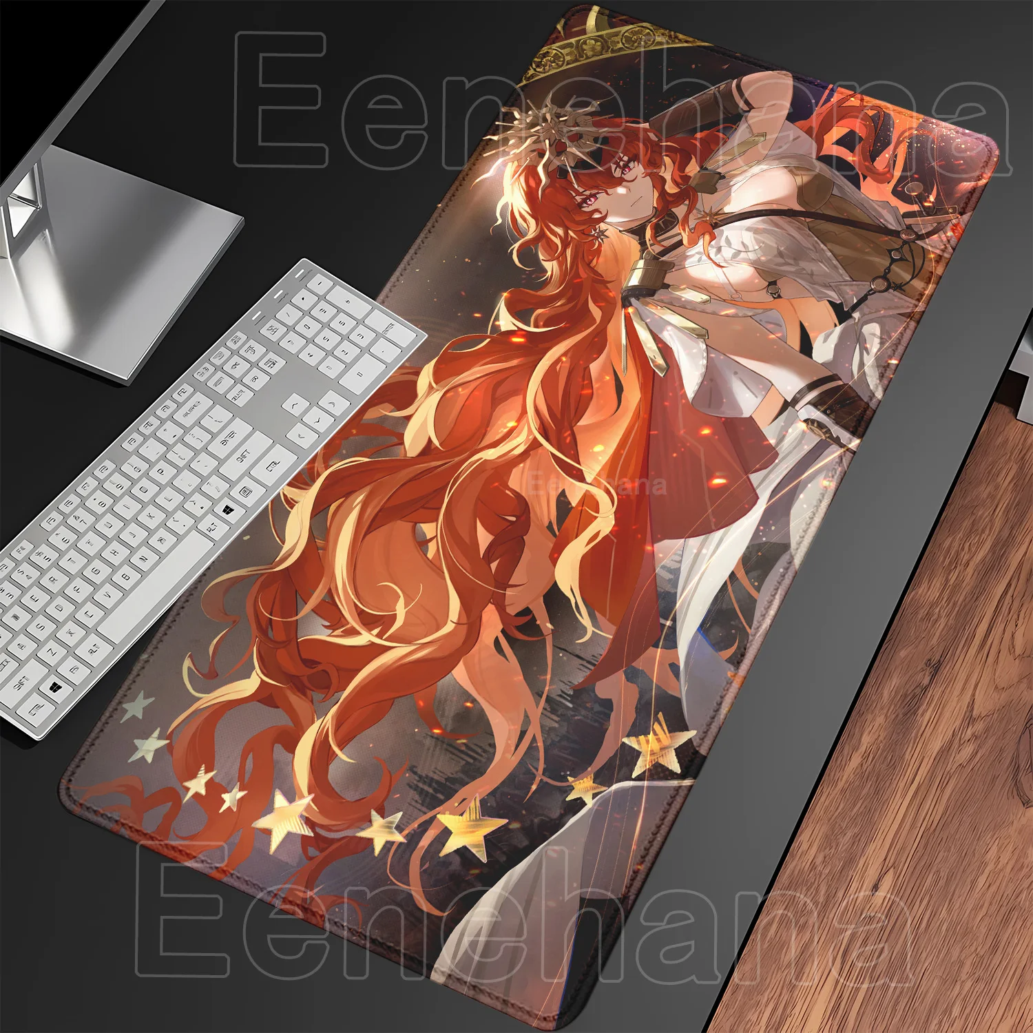 

Коврик для мыши Augusta с HD-печатью, игровой коврик для мыши Wuthering Waves, игровой ноутбук, клавиатура для ПК, аниме, большие нескользящие оверлоки, настольные коврики