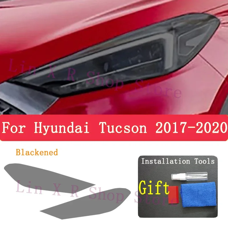 For Hyundai Tucson 2017-2020 TPU Car Exterior Headlights Anti-Scratch Protective Film Headlamps Repair Sticker Accessories PPF