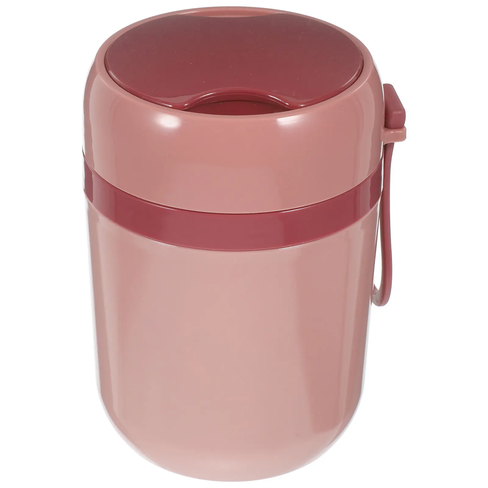Insulated Soup Cup Stainless Steel Thermal Breakfast Cup Portable Leakproof Soup Bowl with Spoon Sealing Silicone Ring Lanyard