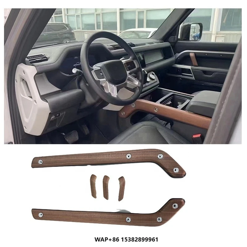 

New Luxury Wood Wheel Door Handle Interior Kits for 2022 Defender 110/90 130