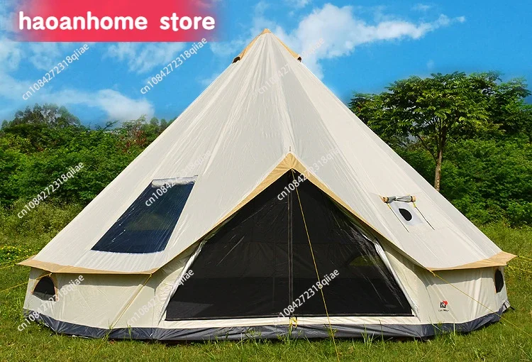 6 8 10 Person Glamping Mongolia Yurt Teepee Family Outdoor Tent Camping Travel Hiking Antistorm UV Car Canopy Beach Awning