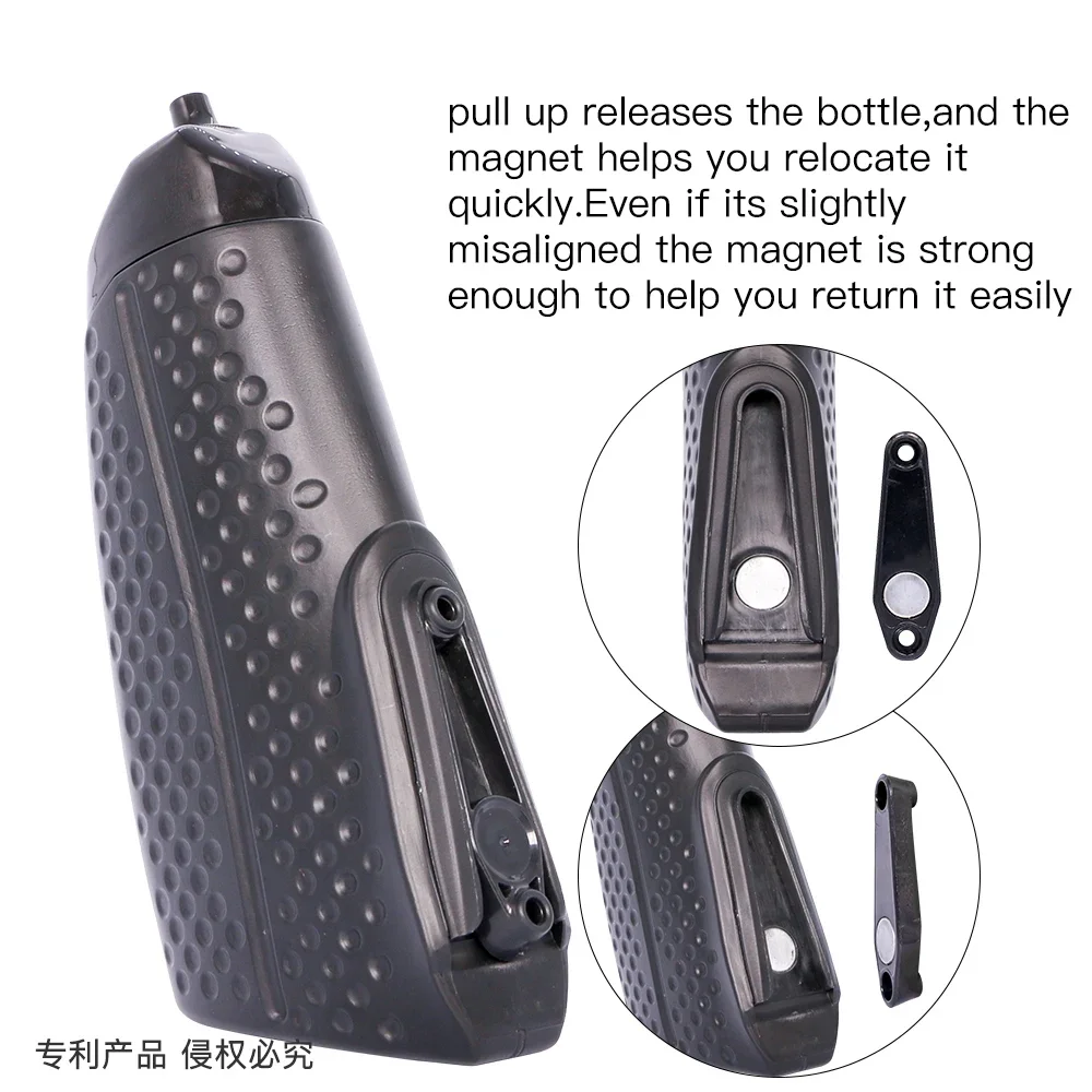 Aero Bicycle pba free squeeze Road mtb Time Trail TT Track Bike Water Bottle with Attached Bottle Cage Magnetic Mounting bases